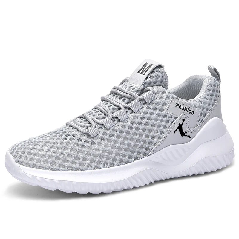 Unisex White Breathable Mesh Sports Shoes