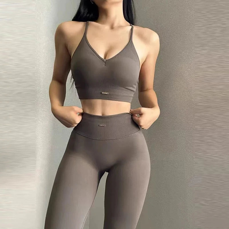 Women's V-Neck fitness suit